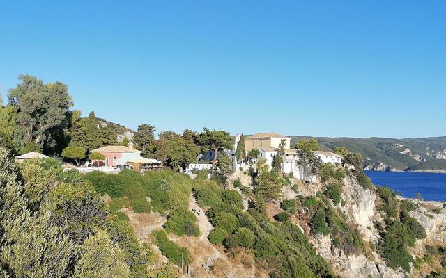 Cliffside buildings above the sea