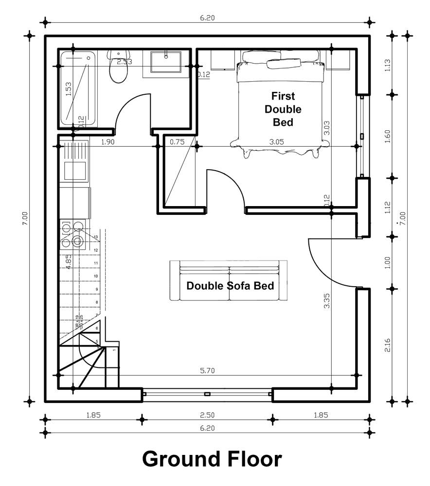 Poseidon Apartment floor plan, ground floor
